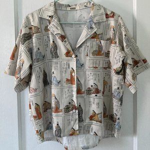 printed button down